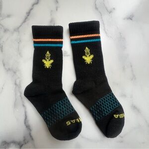 Bombas Bee Better Youth Socks, Black, Size S (Youth 9-4)